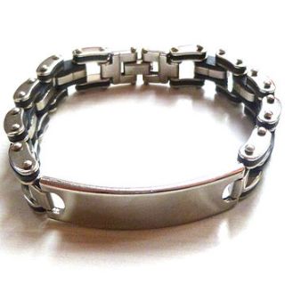 men's stainless steel id bracelet by charlie boots