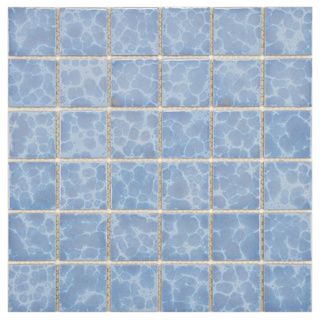 SomerTile 11.875x11.875 in Watermark Square 2 in Alboran Porcelain Mosaic Tile (Pack of 10) Wall Tiles