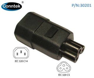 Conntek 30201 Male Plug Adapter IEC C14 To Laptop/Power Adatper IEC C5 Female Connector Patio, Lawn & Garden