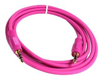 Importer520 Hot Pink 6 Feet Mini 3.5mm Plug Male to Male Stereo Auxiliary Aux Cord Cable For iPhone 5 4S 4 3GS iPod Touch Samsung Galaxy S5 S4 S3 S2 Note 2 Note 3 Nokia Lumia 920 HTC OneX EVO 4G Rhyme DROID RAZR MAXX Google Nexus LG Optimus G BlackBerry Z1