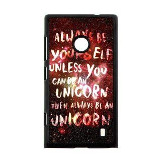 Ashley Device For Nokia Lumia 520 Hard Case Famous Quote "Always Be Yourself Unless You Can Be An Unicorn" Cell Phones & Accessories