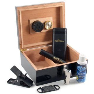 Colibri 7 Piece Dark Burl Humidor Gift Set, 50 Count   Decorative Boxes