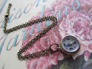 compass locket necklace by madison honey vintage