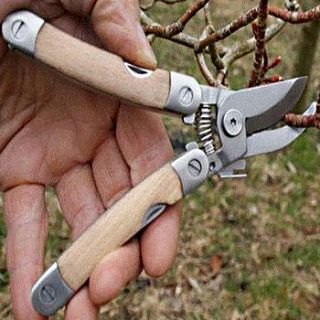 wooden folding secateurs by country garden gifts