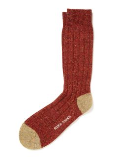 Knit Contrast Heel Socks by Scott Nichol