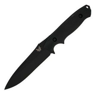 Nimravus, Black Aluminum Handle, Black Blade, Nylon Sheath  Tactical Fixed Blade Knives  Sports & Outdoors