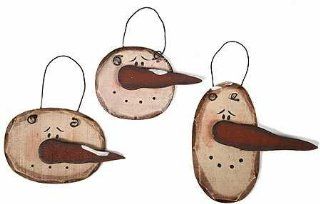 Shop Set of 3 Rustic Wooden Snowman Ornaments for Your Primitive Christmas Tree, Wreath or Gift Giving. at the  Home Dcor Store. Find the latest styles with the lowest prices from