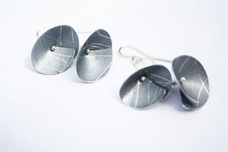 porth pewter or bronze coloured earrings by carole allen silver jewellery