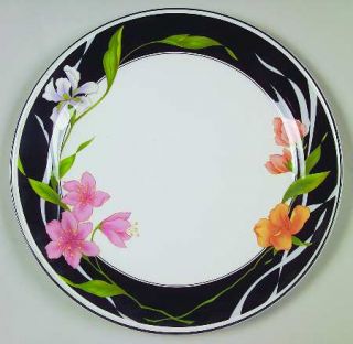Sango Memories 11 Round Platter/Chop Plate, Fine China Dinnerware   Flowers On