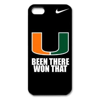 Miami Hurricanes NCAA Logo Terrific Printing Apple iPhone 5 5G DIY Cover Custom Case 527_45 Cell Phones & Accessories