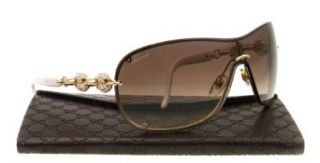 Gucci GG4231/S Sunglasses 024S Gold White (JD Brown Gradient Lens) 99mm Gucci Clothing