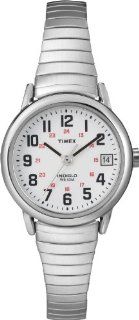 Timex T2N527 Ladies Style White Silver Watch at  Women's Watch store.