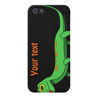 Cute Green Cartoon Lizard Kids Reptile Covers For iPhone 5