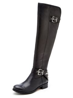 Luna Leather Studded Boot by Luxury Rebel