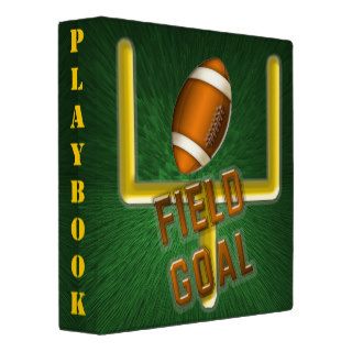 Football Field Goal Playbook Binder
