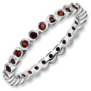Stackable Expressions™ Bezel Set Small Garnet Eternity Style Ring in