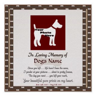 In Loving Memory of Your Dog (brown) Poster