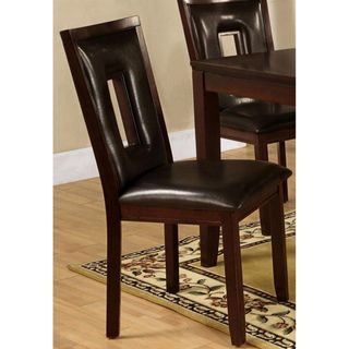 Dahlia Keyhole Dark Brown Dining Chairs (set Of 2)
