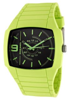 Diesel DZ1352  Watches,Black Dial Neon Green Silicone, Casual Diesel Quartz Watches