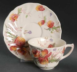 Royal Doulton Sherborne Oversized Cup & Saucer Set, Fine China Dinnerware   Pink