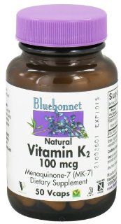 Bluebonnet Nutrition   Natural Vitamin K2 100 mcg.   50 Vegetarian Capsules Health & Personal Care