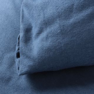 Home City Inc. Cotton Flannel Solid 3 piece Duvet Cover Set Blue Size Full  Queen
