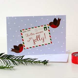 jolly robins christmas card by wink design
