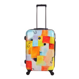 Neocover Notes Squared 24 inch Hardside Spinner Upright Suitcase