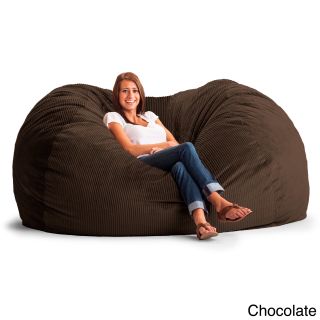 Comfort Research Fufsack Wide Wale Corduroy 7 foot Xxl Bean Bag Chair Brown Size Extra Large