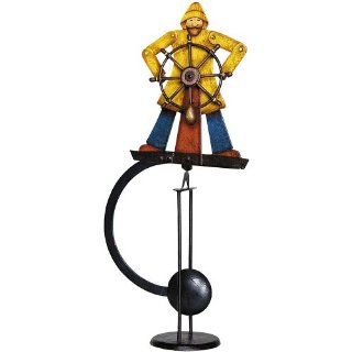 Helmsman Sky Hook   Metal Balance Toy   Hand Painted Fisherman and Ship Helm Figures on Metal Rocking Stand   Authentic Models TM034   Sculptures