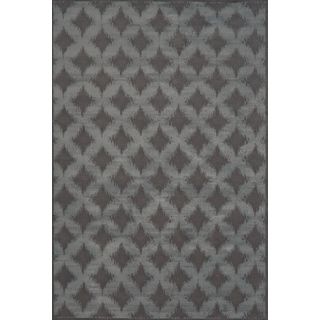Settat Grey Wool/ Viscose Ikat Rug (5x8)