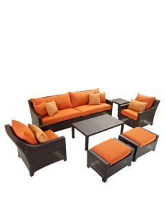 Tikka Collection Sofa, Club Chair and Ottomans Set (8 PC) by RST Outdoor