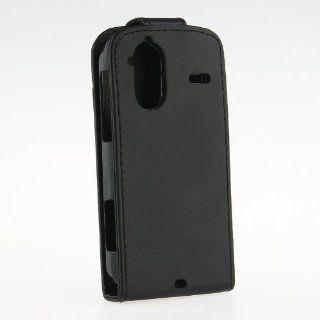 [Aftermarket Product] Brand New Black Flip Faux Leather Case Cover Holster Pocket Pouch For HTC Amaze 4G Cell Phones & Accessories