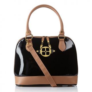IMAN Global Chic Glam to the Max Rich Patent Classic Satchel