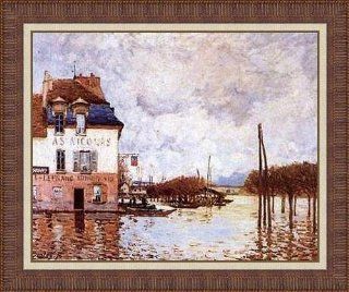 "Flood at Port Marly" by Alfred Sisley   Framed Artwork   Oil Paintings