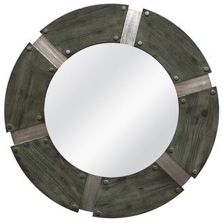 Rustic Industrial Round Mirror