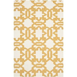 Safavieh Handwwoven Moroccan Dhurrie Transitional Ivory Wool Rug (5 X 8)