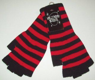 New Gothic Black And Red Striped Fingerless Texting Gloves Cut Off Golves Punk Perfect addition to your Gothic, Punk, or Rockabilly wardrobe. 