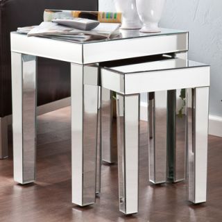 Wildon Home ® Bacall Mirrored Accent 2 Piece Nesting Tables