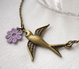 swallow necklace by la belle et la bete