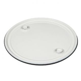 New Pig DRM539 16 Gauge Steel Unlined Replacement Drum Lid with Gasket and Bungs, White, For 55 Gallon New Open Head Steel Drums Drum And Pail Lids