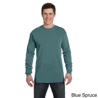 Comfort Colors Mens Ringspun Garment dyed Long sleeve T shirt Blue Size XXL