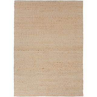 Handmade Naturals Brown Solid pattern Area Rug (8 X 10)