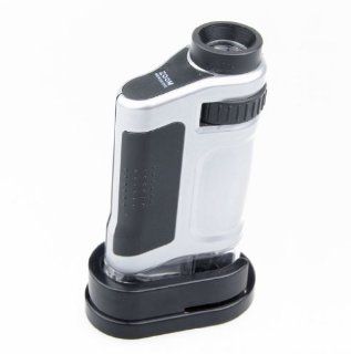 NuoYa001 Real Power 20x 40x Zoom Pocket Microscope W LED  Science Lab Stereo Microscopes  Camera & Photo