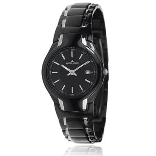 Jacques Lemans Women's Black Stainless Steel Analog Link Watch Jacques Lemans Women's Jacques Lemans Watches