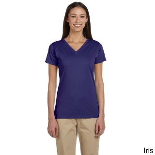Econscious Womens Organic Cotton Short Sleeve V neck T shirt Blue Size XXL (18)