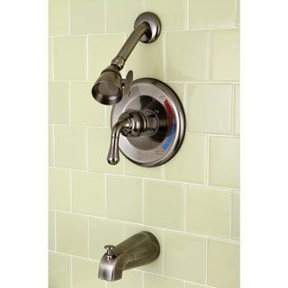 Vintage Nickel Brass Bathtub And Shower Faucet