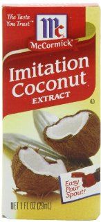 McCormick Imitation Coconut Extract, 1 Ounce Unit (Pack of 6)  Imitation Flavoring Extracts  Grocery & Gourmet Food