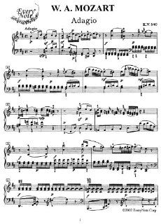 Mozart Adagio, K.540 Instantly  and print sheet music Mozart Books