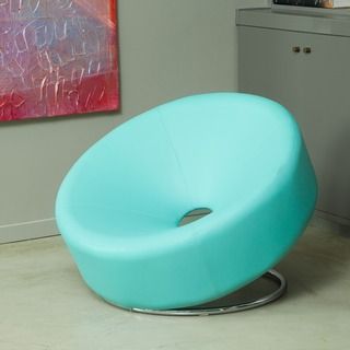 Christopher Knight Home Modern Round Blue Accent Chair